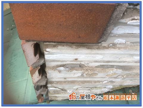 松本市レンガ張り煙突補修